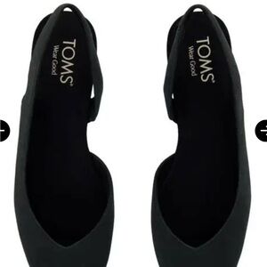 TOMS Black Women's Slingback Flats size 8.5